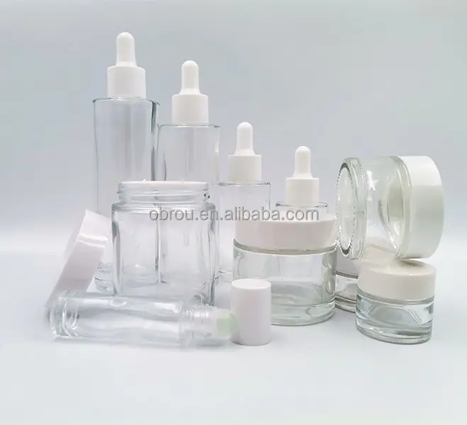 Siero ambra cosmetico 100ml vetro 30ml pompa spray contagocce bottiglia bottiglie di profumo produttori fornitore macchina per fare all'ingrosso