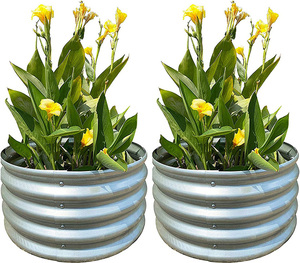 Hot Sale17" Tall Galvanized Raised Garden Bed Kit Oval <b>Large</b> Metal Beds Stock Herb Box <b>Planter</b> for Vegetables - Product Image 4