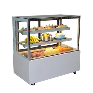 Vitrine réfrigérée commerciale pour gâteaux, présentoir de pâtisserie, réfrigérateur de présentation en verre pour desserts, pour café et boutique - Product Image 3