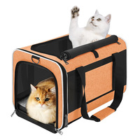 Sac de transport pliable et respirant pour chat et petit chien, en tissu Oxford, avec fermeture éclair, personnalisable avec logo, vente en gros du fabricant