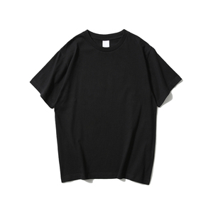260gsm 100% Cotton Vintage T-Shirt Custom Logo O-Neck Short Sleeve Knitted <b>Tee</b> for Men - Product Image 2