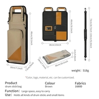 Porte-baguettes personnalisé, pochette de rangement Durable pour baguettes de tambour, sac de baguettes Portable en cuir