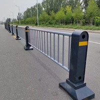 Barrera de Aislamiento de Acero Galvanizado, Barrera Temporal para Control de Multitudes, Grado de Reflectividad Alta para Protección de Seguridad en Aceras