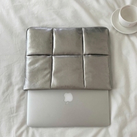 Housse pour ordinateur portable Soft Touch Puffer 13 pouces 14 pouces, étui magnétique pour ordinateur portable unisexe, grande capacité, sac de transport protecteur