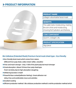 Mascarilla Facial de Hidrogel Coreana de Gran Venta OEM para el Cuidado de la Piel Hidratante Lámina de Mascarilla de Belleza Mascarilla Facial de Cristal de Biocolágeno - Product Image 5