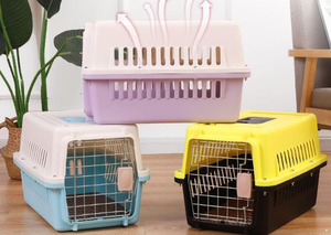 Caisse de transport portable pour animaux de compagnie approuvée par la compagnie aérienne Caisse de voyage pour chiots et chats avec porte en fil métallique pour chiens - Product Image 5
