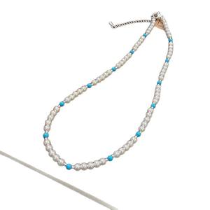 Ensemble de <span class=keywords><strong>bijoux</strong></span> de luxe légers et haut de gamme pour femmes, comprenant un fer à perles turquoise et un collier de perles pour la clavicule - Product Image 5