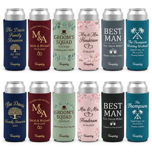 <span class=keywords><strong>Porte</strong></span>-canettes isothermes personnalisés en néoprène pour canettes de bière de 12 et 16 oz – Coozies promotionnels portables - Product Image 6