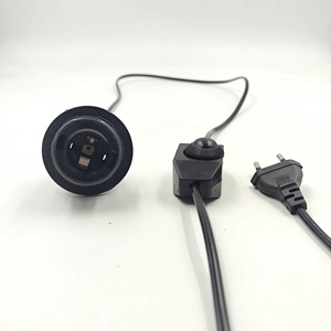 Regulador de intensidad negro <span class=keywords><strong>E27</strong></span> con interruptor de encendido/apagado de plástico con tornillo y entrada de CA - Product Image 6