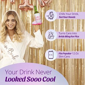 Nashville Country <b>Boot</b> Inspired Skinny Slim Can Coozies Insulated Neoprene Drink <b>Holders</b> for Bridal Shower Bachelorette Party - Product Image 4