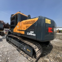 Excavadora Hyundai HX220HD de 22 Toneladas Usada y Excavadora HX220LC con Motor Original, Bajo Consumo de Combustible, Oruga Mediana de Trabajo Pesado, en Stock