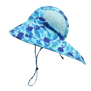 Chapeau de soleil personnalisé pour bébé et tout-petit avec sangle de menton réglable, bonnet de bain, protège-nuque, 100 % coton, toutes saisons, pour la plage et l'extérieur, unisexe - Product Image 2