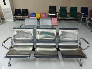 Chaise d'attente en acier inoxydable neuve de Foshan, vente directe d'usine, 1, 2 ou 3 places, pour aéroport, hôpital, banque, clinique, bureau, médical - Product Image 4