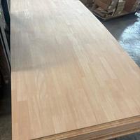 Panneau en bois de caoutchouc haute performance à joint en doigt de serrage pour surface d'îlot de cuisine, sans formaldéhyde, design scandinave