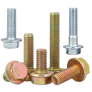 High Strength Grade 8.8 Carbon Steel <b>Flange</b> <b>Bolt</b> Plain Zinc Coating Hex Head Oversized Head Auto Spare Parts M5/M6/M8/M10/M12 - Product Image 1
