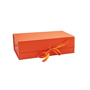 OEM Factory Price Customized Recyclable <b>Magnetic</b> Closure Gift <b>Box</b> with Sponge Lining Embossing & UV Coating Ribbon and Bag - Product Image 5