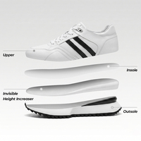 Vente en gros usine Baskets de sport et décontractées pour hommes, respirantes, de haute qualité, rehaussantes de 8 cm, avec logo personnalisable