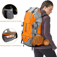 Sac à dos de voyage sportif unisexe en nylon durable à motif géométrique, capacité 36-55L, pour camping en plein air, multifonctionnel, autres sacs à dos