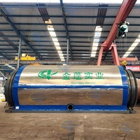 Usine de pyrolyse de pneus usagés pour le recyclage du caoutchouc, machine de pyrolyse de pneus 15TPD, conception modulaire, récupération des fils d'acier avec recyclage du gaz