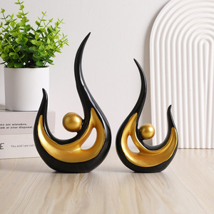 Meuble à vin et TV pour salon, bibliothèque de couloir, bureau, cadeau pour nouvelle maison, style moderne de luxe léger, décoration en résine et eau - Product Image 1