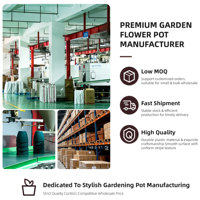 Pot de plante carré en plastique PP avec trou de drainage, design minimaliste durable pour une utilisation en intérieur/extérieur, capacité de 6,22 L