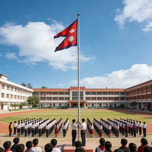 Drapeaux nationaux du Népal en polyester personnalisés YF 3x5 pieds, bannières imprimées, drapeaux d'équipe, drapeaux d'entreprise, vente en gros pour tous les <span class=keywords><strong>pays</strong></span> avec logo - Product Image 2