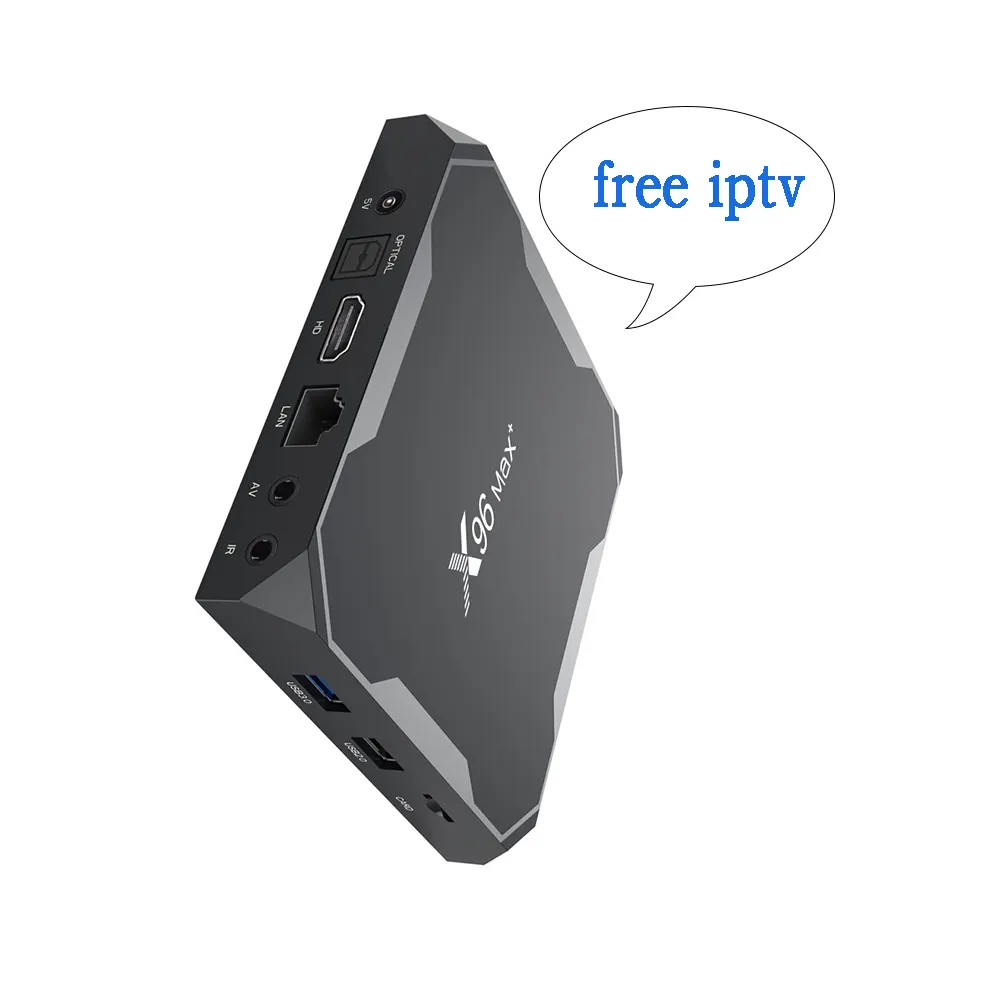 X96 Max Plus TV Box with Iptv Subscription support Android 9.0 Amlogic S905X3 8K dual WiFi Set top Box