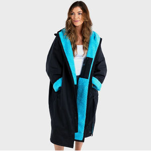 Customized Kids Adult Warm Nylon Lining Wrinkle-Resistant Beach Surf <strong>Swimming</strong> <strong>Coat</strong> Swim Parka <strong>Dry</strong> Changing Robe Towel - Product Image 1