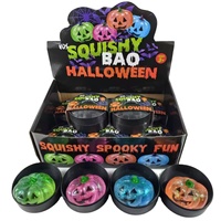 12 pièces/boîte Jouets Squishy Citrouille Lumineux et Brillants, Jouets Fidget Squishy Halloween à Rebond Lent en Maltose, Mystère Halloween