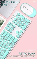Clavier et souris de jeu sans fil ergonomiques modernes TF770 colorés, 104 touches, combo 2,4 GHz, mini LED, étanche, pour PC