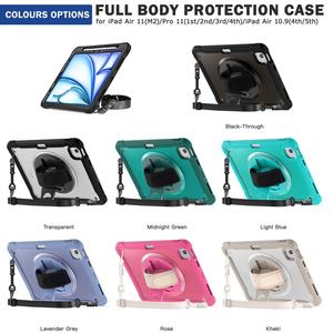 Tab A9/A9+360 °   Funda Protectora Resistente a Caídas y Golpes para Tablet de 10.9 Pulgadas, TPU y Silicona, para iPad Air Pro 11/13 2024 Mini 6/7 - Product Image 3