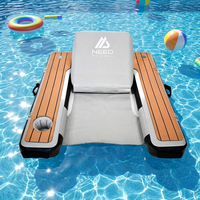 Chaise Flottante Gonflable Personnalisée en Gros, Direct Usine, avec Dossier Continu, Pompe et Sac de Transport, pour Bateau, Plage, Lac, Piscine