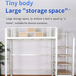 <span class=keywords><strong>Letto</strong></span> <span class=keywords><strong>singolo</strong></span> moderno in metallo con contenitore per dormitorio scolastico, camera da <span class=keywords><strong>letto</strong></span>, appartamento - Product Image 6