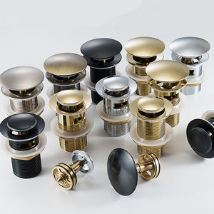 Ensemble de luxe d'accessoires de salle de bain en laiton : siphon escamotable pour lavabo avec <span class=keywords><strong>filtre</strong></span> et attrape-<span class=keywords><strong>cheveux</strong></span>, accessoires pour la maison - Product Image 1