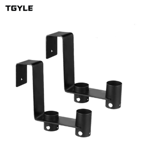 Soporte Metálico Organizador <span class=keywords><strong>para</strong></span> Herramientas de Limpieza de Piscinas, Gancho <span class=keywords><strong>para</strong></span> Valla, Colgador de Varillas, Paquete de 2, Estante de Almacenamiento - Product Image 1