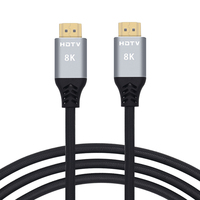Câble HDTV 8K en nylon tressé de haute qualité, 1 m (3,3 pi), 48 Gbps, haute vitesse, pour moniteur d'ordinateur, projecteur, home cinéma
