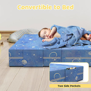 Children's Folding <b>Sofa</b> Cushion Glow In Dark High Density Foam Recliner For 2 To 4 Years Old <b>Kids</b> - Product Image 3