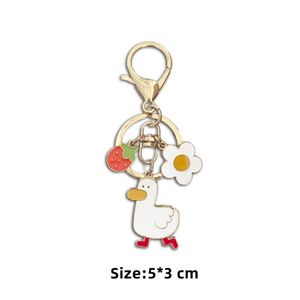 Custom Large Animal Enamel Keychain for Love You Duck Charm for Business Gifts Metal with Plated Technique - Product Image 3