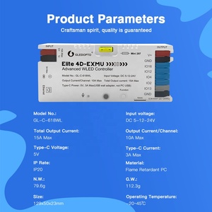 नई gdopटो Esp32 wled डिजिटल नेतृत्व वाली पट्टी नियंत्रक ethnet 4-आउटपुट प्रोग्राम के लिए आउटपुट - Product Image 6