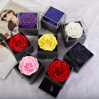 Fleurs décoratives Cadeau de la Saint-Valentin Roses stabilisées éternelles immortelles à vie directement de l'usine Écologiques