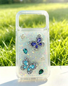Funda Transparente para Teléfono con Diseño de Goteo de Resina Epoxi y Acrílico TPU, Carcasa Antirrayas con Lentejuelas Brillantes para <span class=keywords><strong>ZTE</strong></span> <span class=keywords><strong>Blade</strong></span> V80 Max/<span class=keywords><strong>Blade</strong></span> A36/A56 - Product Image 2