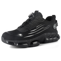 Chaussures de Sécurité pour Homme de Nouvelle Génération Anti-Perforation Anti-Écrasement avec Bouton Rotatif Respirantes et Isolantes Électriquement pour la Protection au Travail