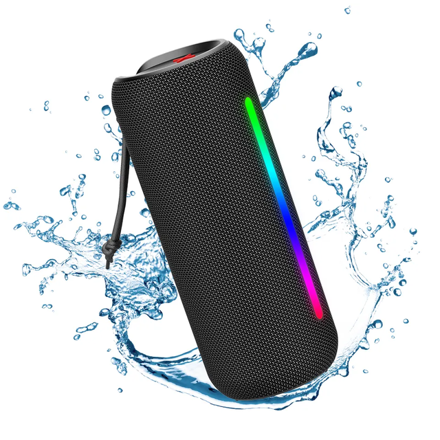 Outdoor Round Shaped Subwoofer High-capacity Portable Party RGB Light Display Deep Bass Waterproof Bluetooth Speaker