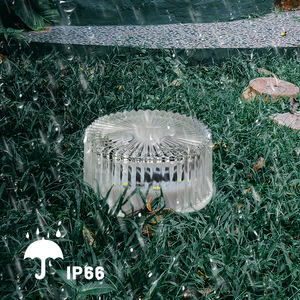Новый дизайн стеклянный круглый солнечный ледяной кирпич садовый Свет Горячая Распродажа водонепроницаемый IP68 уличный Солнечный садовый свет - Product Image 4