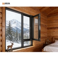 Ventanas de Muestra NFRC, Modernas, Insonorizadas, Resistentes a Huracanes, con Marco de Aluminio, Ventanas Francesas de Doble Vidrio