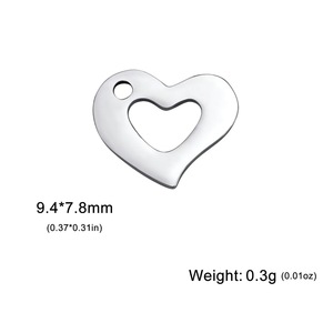 Colgante <span class=keywords><strong>de</strong></span> Moda <span class=keywords><strong>de</strong></span> Acero Inoxidable con Baño <span class=keywords><strong>de</strong></span> <span class=keywords><strong>Oro</strong></span> 18K, Diseño <span class=keywords><strong>de</strong></span> Corazón Romántico, Ideal para Pulseras, Tobilleras y Pendientes, Regalo Perfecto - Product Image 2