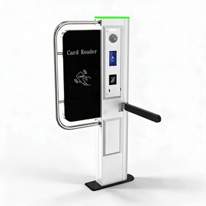 Portillon pivotant automatique pour station de ski en acier inoxydable avec lecteur de carte RFID anti-échappement pour la sécurité des entrées - Product Image 1