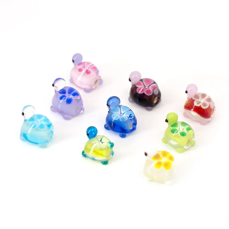 ลูกปัดแก้วสัตว์เต่าน้อย Lampwork แก้วมูราโน่