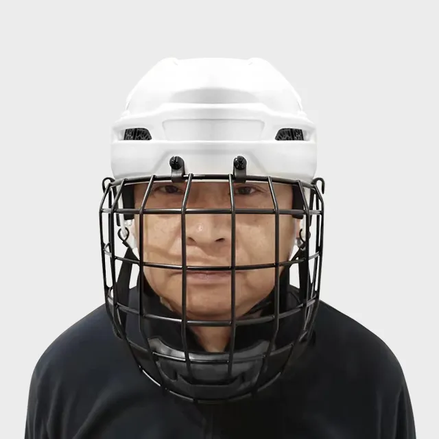 Fabricante de capacetes profissionais com tecnologia de impressão 3D, equipamento de proteção para hóquei e forro, capacete de hóquei no gelo