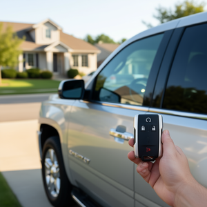 Télécommande de clé Chevrolet 315 MHz avec système d'entrée sans clé et démarrage à distance, en ABS noir, avec connecteur à bouton - Product Image 2